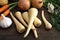 Raw organic parsnip