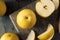 Raw Organic Yellow Asian Apple Pears