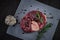 Raw osso buco on baking paper