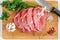 Raw pork neck meat cuts