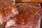 Raw pork spare-ribs with seasoned rub