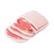 Raw pork steak vector meat icon on white