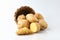 Raw potato organic tuber is a vegetarian harvest new on the basket