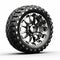 Raw And Powerful Off Road Wheel Design On White Background