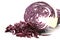 Raw red cabbage on white ba