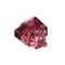 raw red spinel crystal isolated on white