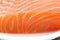 Raw salmon meat