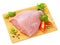 Raw skinless turkey breast