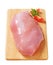 Raw skinless turkey breast