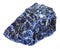 Raw Sodalite gemstone isolated on white