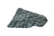 Raw specimen of andesite volcanic rock stone isolated on white background. Railway Ballast stone.
