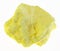 raw sulfur (sulphur, brimstone) stone on white