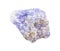 raw Tanzanite (blue violet zoisite) rock isolated