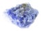 raw tanzanite stone on white