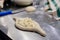 Raw traditional khachapuri