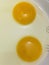 Raw uncooked eggs yolks in a plate