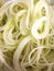 Raw Vegan Spiralized Zucchini Noodles, Close Up