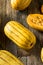 Raw yellow Organic Delicata Squash