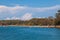 Rawai beach in thailand on the island of phuket with old fishing wooden boats with long ropes moored to the shore