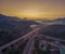 Rawang Bypass Bypass highway at `Rawang selangor` during sunrise