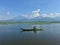 Rawapening lake fishermen are fishing using a fish trap