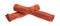 Rawhide fetch sticks for dogs on white background