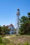 Rawley Point Lighthouse in Two Rivers, Wisconsin in July