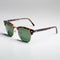 Ray Ban Clubmaster Sunglasses In Tortoise With Green Lenses