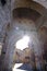 Ray of sun enters from the ancient San Pietro gate in Assisi. Made with mixed brick and stone