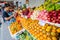 Rayong Sattahip, Thailand : Market women selling fruits.