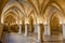 The Rayonnant gothic Hall of the Guards Salle des Gens dâ€™Armes at the Conciergerie building in Paris, France