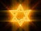 Among rays of gold Star of David