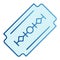 Razor blade flat icon. Cut blue icons in trendy flat style. Shaving blade gradient style design, designed for web and