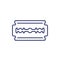 Razor blade, line vector icon