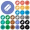 Razor blade round flat multi colored icons