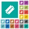 Razor blade square flat multi colored icons