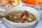 Razor clams cooked in white sauce (Saganaki)