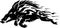 Razorback Wild Hog or Boar, Abstract Flaming Speed Design