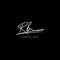 RB Simple Signature Logo - Handwritten Vector Template for R and B Logo