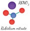 RbNO3 Rubidium nitrate molecule