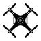 Rc drone quadcopter black symbol