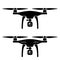 Rc drone quadcopter with camera black symbol