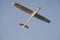 RC glider flying in the blue sky