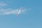 RC soaring plane on blue sky