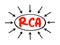 RCA Root Cause Analysis - method of problem solving used for identifying the root causes of faults or problems, acronym text