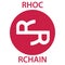 Rchain Coin cryptocurrency blockchain icon. Virtual electronic, internet money or cryptocoin symbol, logo