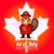 RCMP Canadian Beaver Celebrates Canada Day