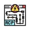 rcp electrical plans interior design color icon vector illustration