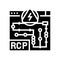 rcp electrical plans interior design glyph icon vector illustration