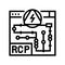 rcp electrical plans interior design line icon vector illustration